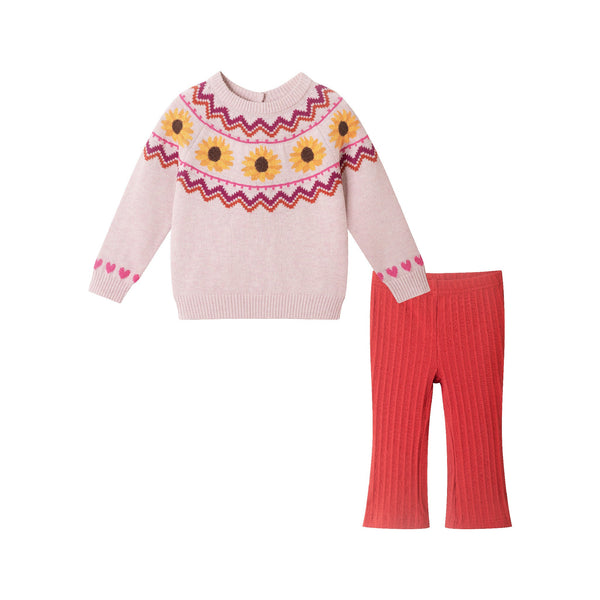 infant-fair-isle-sweater-legging-set-sunflower Sophia's StyleSweater Set-1